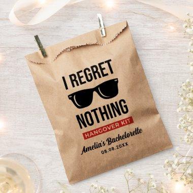 I Regret Nothing Bachelorette Party Hangover Kit Favor Bag