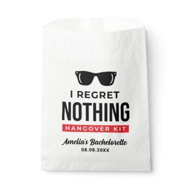 I Regret Nothing Bachelorette Party Hangover Kit Favor Bag