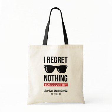 I Regret Nothing Bachelorette Party Hangover Kit Tote Bag