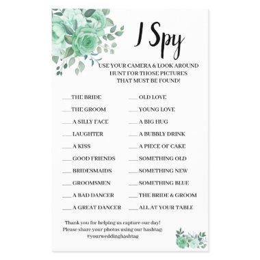 I Spy Green Roses Wedding Reception Game  Flyer
