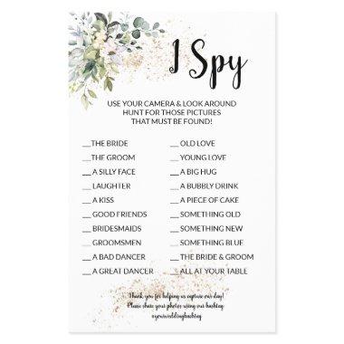 I Spy Herbal Wedding Reception Game  Flyer