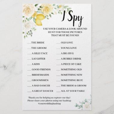 I Spy Lemons & Roses Wedding Reception Game Invitations Flyer