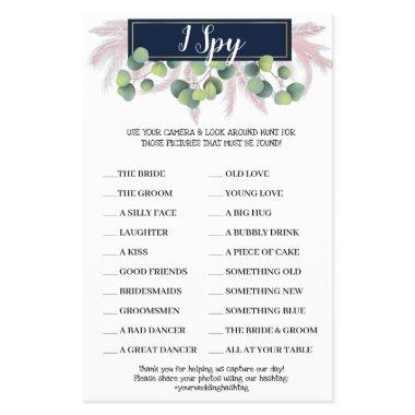 I Spy Pampas Grass Wedding Reception Game  Flyer