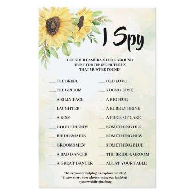 I Spy Sunflowers Wedding Reception Game  Flyer