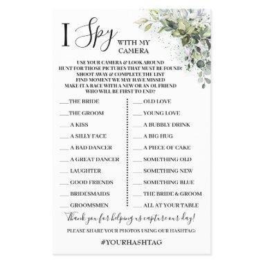 I Spy Wedding Reception Eucalyptus Game  Flyer