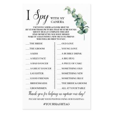 I Spy Wedding Reception Eucalyptus Game  Flyer