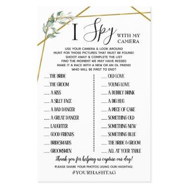 I Spy Wedding Reception game activity Flyer