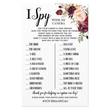 I Spy wedding reception game english spanish