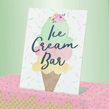Ice Cream Bar Pedestal Sign