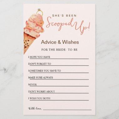 Ice Cream Bridal shower Advice & Wishes Invitations