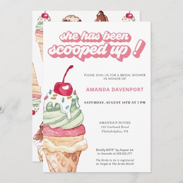 Ice Cream Bridal Shower scooped up Invitations