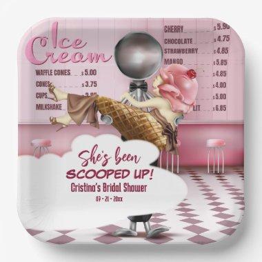 Ice cream Bridal Shower Scooped Up Paper Plates