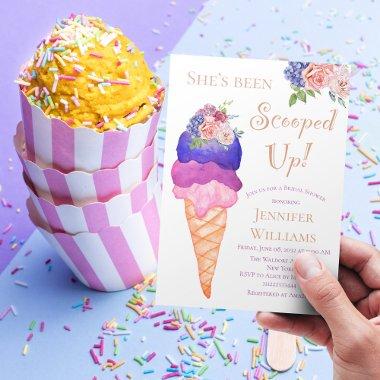 Ice Cream Bridal Shower She's been Scooped Up Invitations