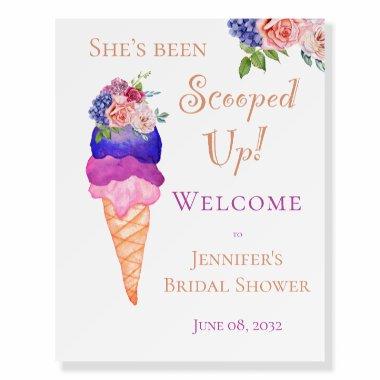 Ice Cream  She's Scooped Up Welcome Foam Board