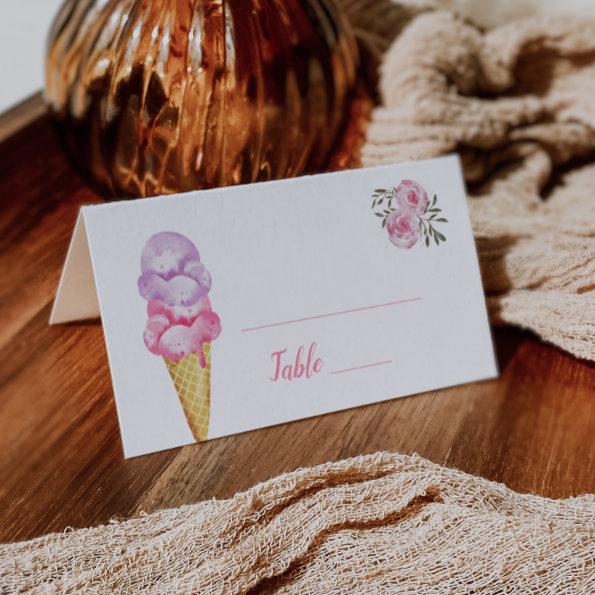 Ice Cream Bridal Shower Table Number Place Invitations
