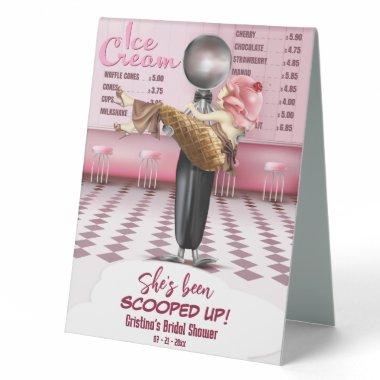 Ice Cream Bridal Shower Table Tent Sign