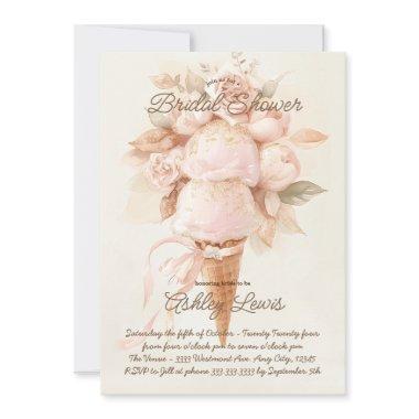 Ice cream cone boho  chic gold