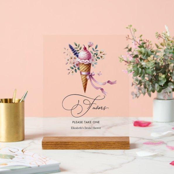 Ice Cream Cone  Acrylic Sign