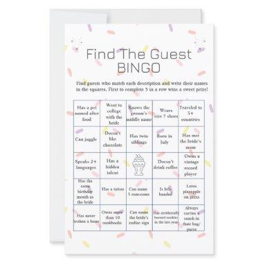 Ice Cream Find the Guest  Bingo game