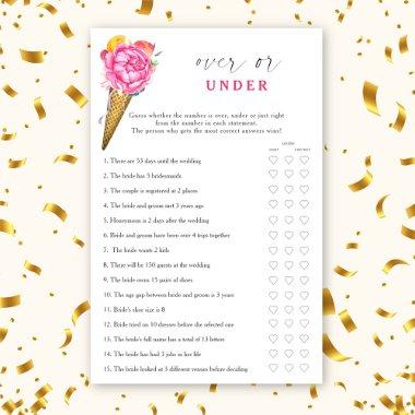 Ice cream - Over or under  game