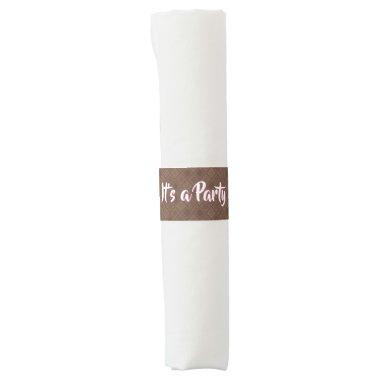 Ice Cream Party Chocolate Waffle Cone Napkin Bands