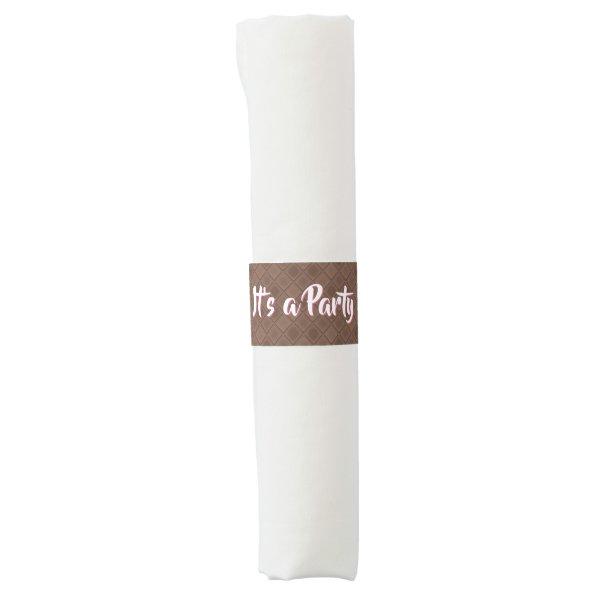 Ice Cream Party Chocolate Waffle Cone Napkin Bands
