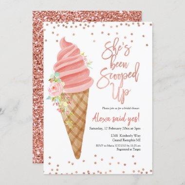 Ice cream she’s been scooped bridal shower invitat Invitations