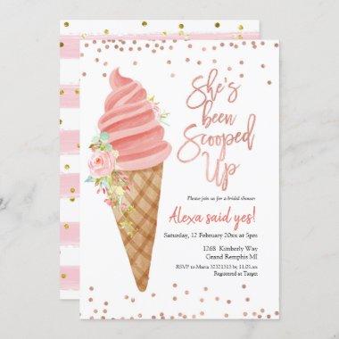 Ice cream she’s been scooped bridal shower Invitations