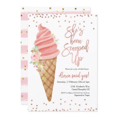 Ice cream she’s been scooped bridal shower Invitations