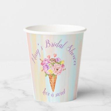 Ice cream shower,  paper CUP
