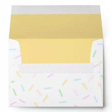 Ice Cream Sprinkle Yellow Inside Party Envelopes