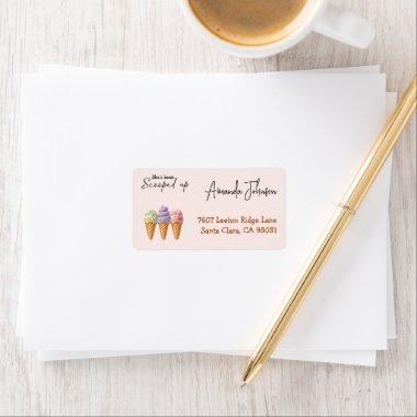 Ice Cream Summer Scooped Up  Address Label