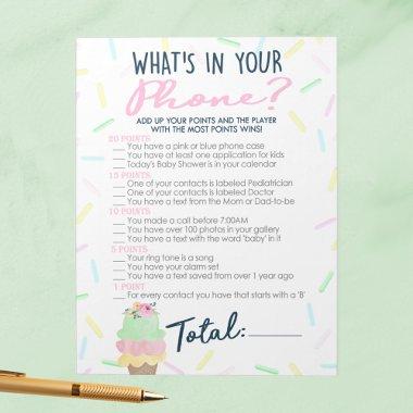 Ice Cream What's In Your Phone  Game Notepad