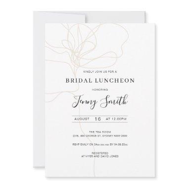 Illustrated line art bridal luncheon