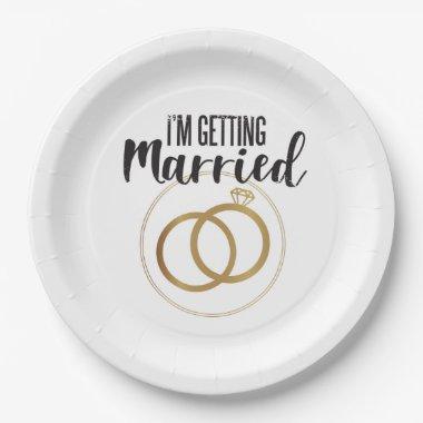 I'm Getting Married Paper Plates