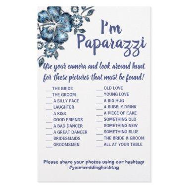 I'm paparazzi Game  Blue Flower Wedding Flyer