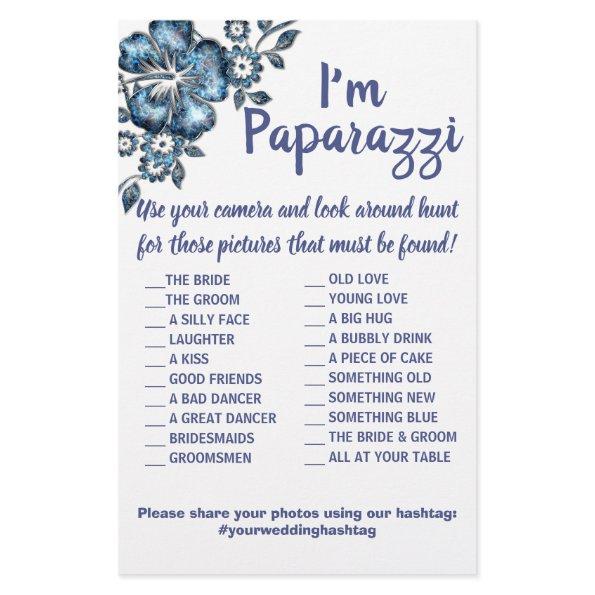 I'm paparazzi Game  Blue Flower Wedding Flyer