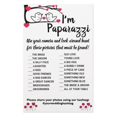 I'm paparazzi Game  Love Bird Wedding Flyer