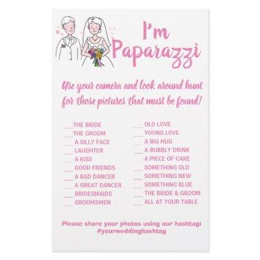 I'm paparazzi Game  Pink Love Wedding Flyer