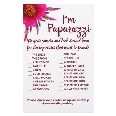 I'm paparazzi Game  Purple Flower Wedding Flyer