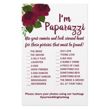 I'm paparazzi Game  Red Flower Wedding Flyer