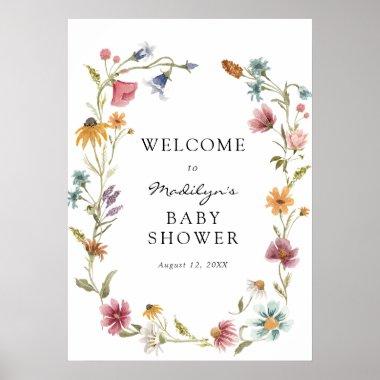 In Bloom Baby Shower Welcome Poster