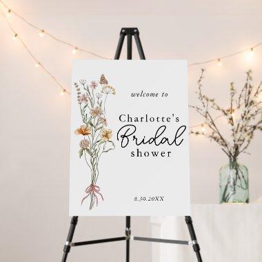 In Bloom Wildflower Bridal Shower Welcome Sign