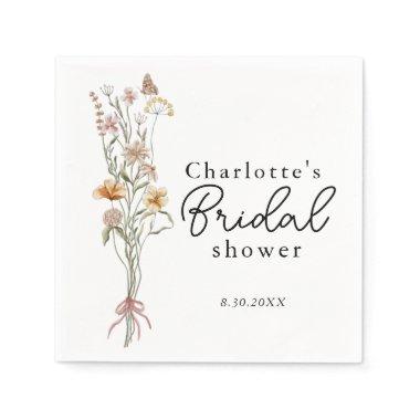 In Bloom Wildflower Floral Bridal Shower Napkins