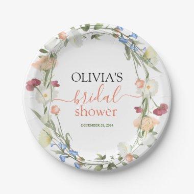 In Bloom Wildflower Floral  Paper Plates