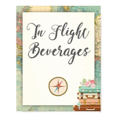 In Flight Beverages Travel Adventure Drinks Sign