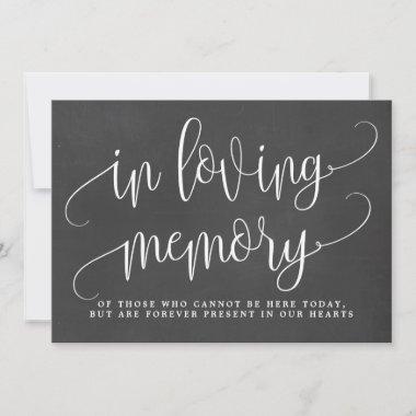 In Loving Memory Sign - Lovely Calligraphy Chalk