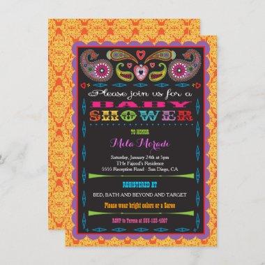 India Bollywood Inspired Baby Shower Invitations