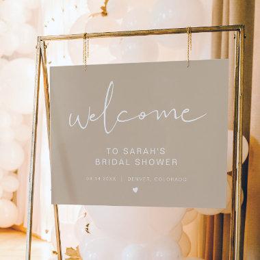 INDIE Bohemian Beige Bridal Shower Welcome Foam Board