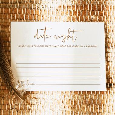 INDIE Boho Earth Tone Date Night Ideas Invitations Game